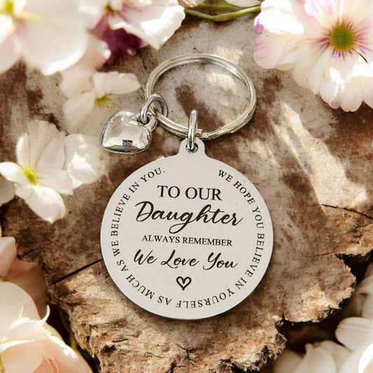 Daughter/Son keyring,  the back can be personalised.