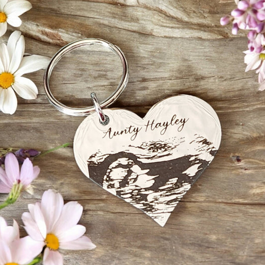 Baby scan photo keyring.