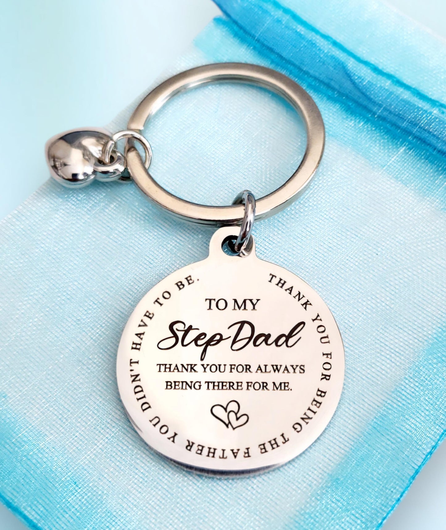 Step Dad keyring,  gift for step father, the back can be personalised.