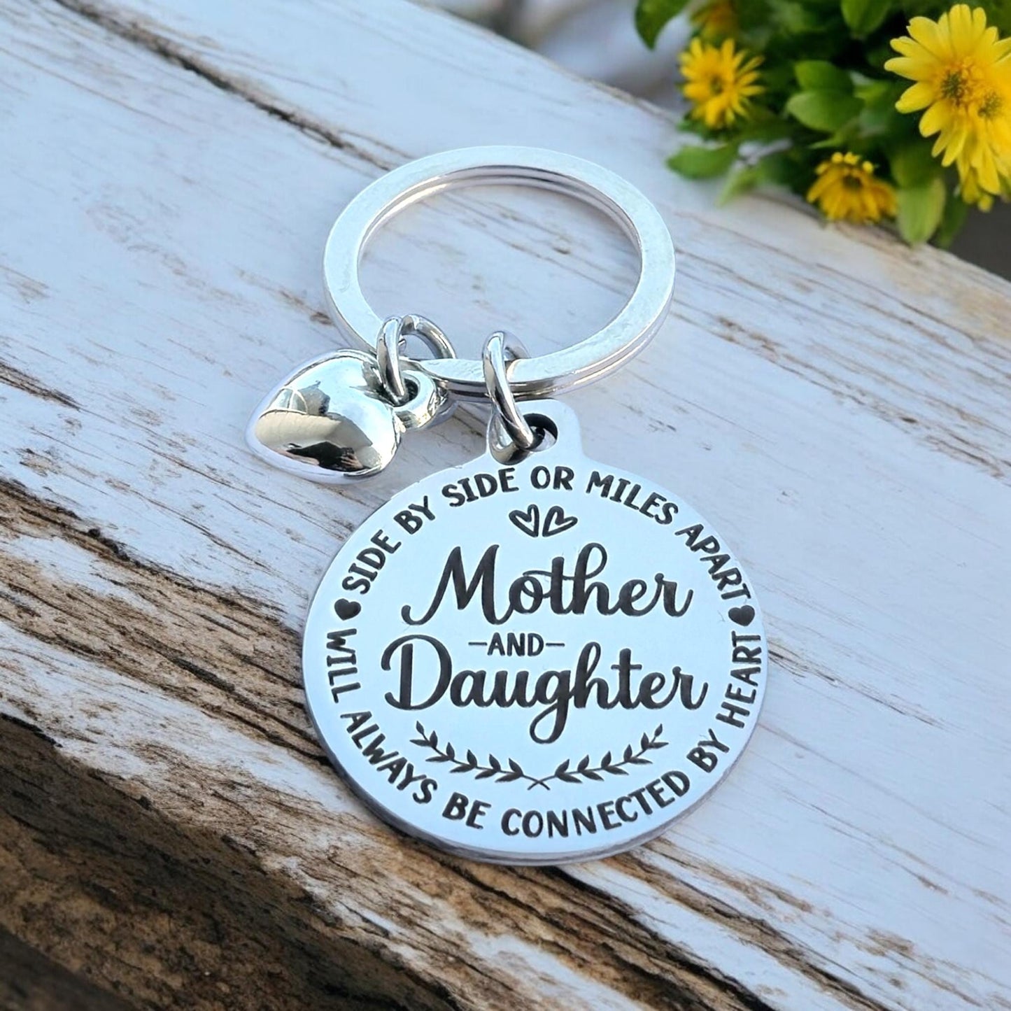 Mother, Daughter or father gift -keyring,  the back can be personalised. SPECIAL OFFER