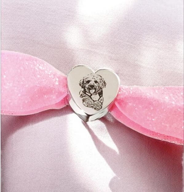 Pawprint, fingerprint,  handprintbgift, elasticated bracelet with engraved personalised European charm (fit pandora)