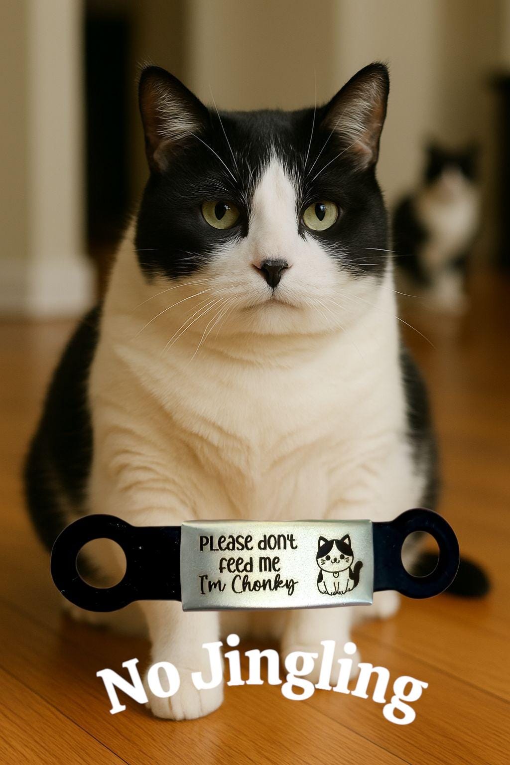 Please don't feed me. Cat ID tag. Laser engraved. Cat tag. Custom text