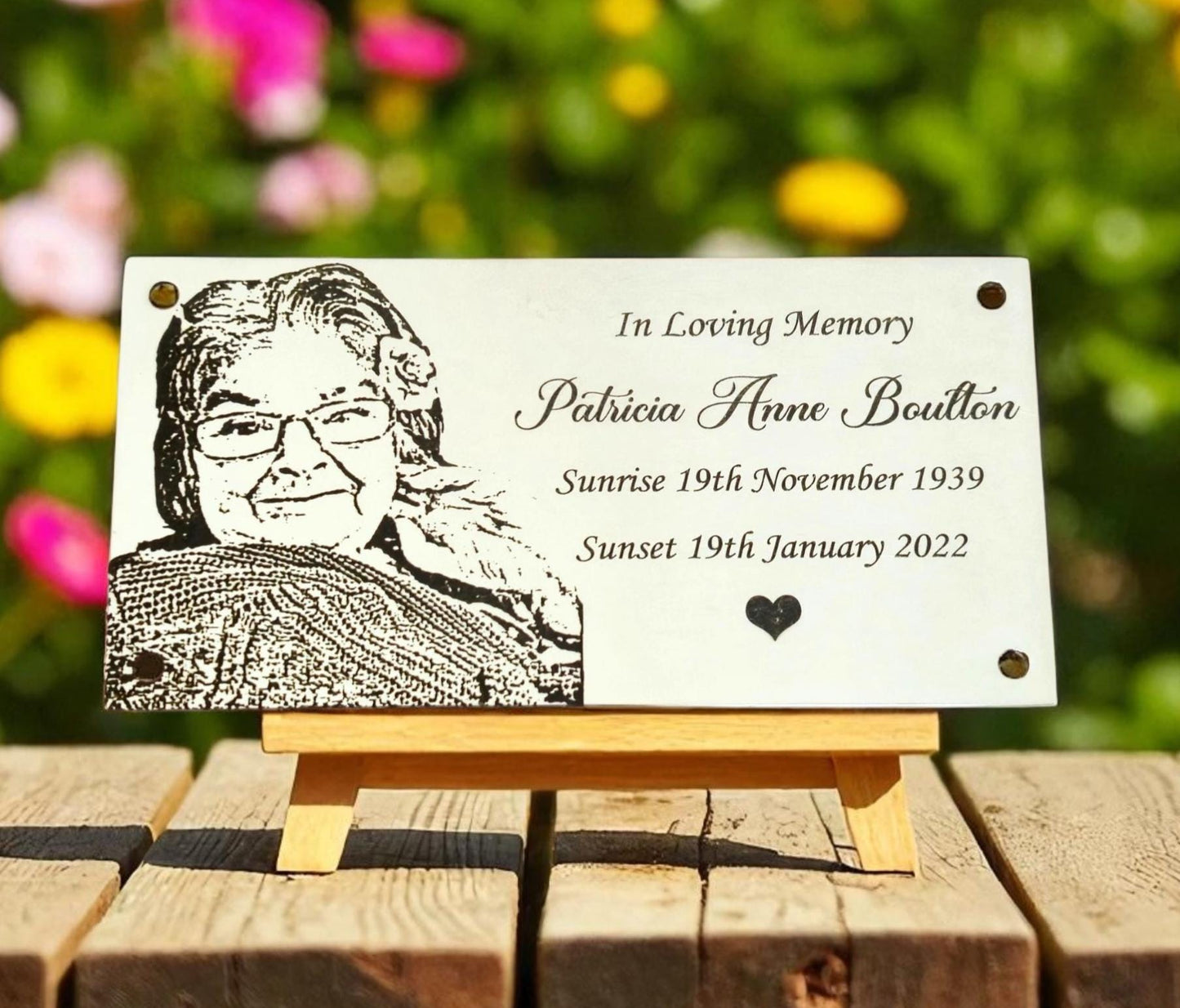Custom Engraved, Real Photo Plaque for Bench| Memorial| Personalised Design| Memorial 304 Steel or Brass.
