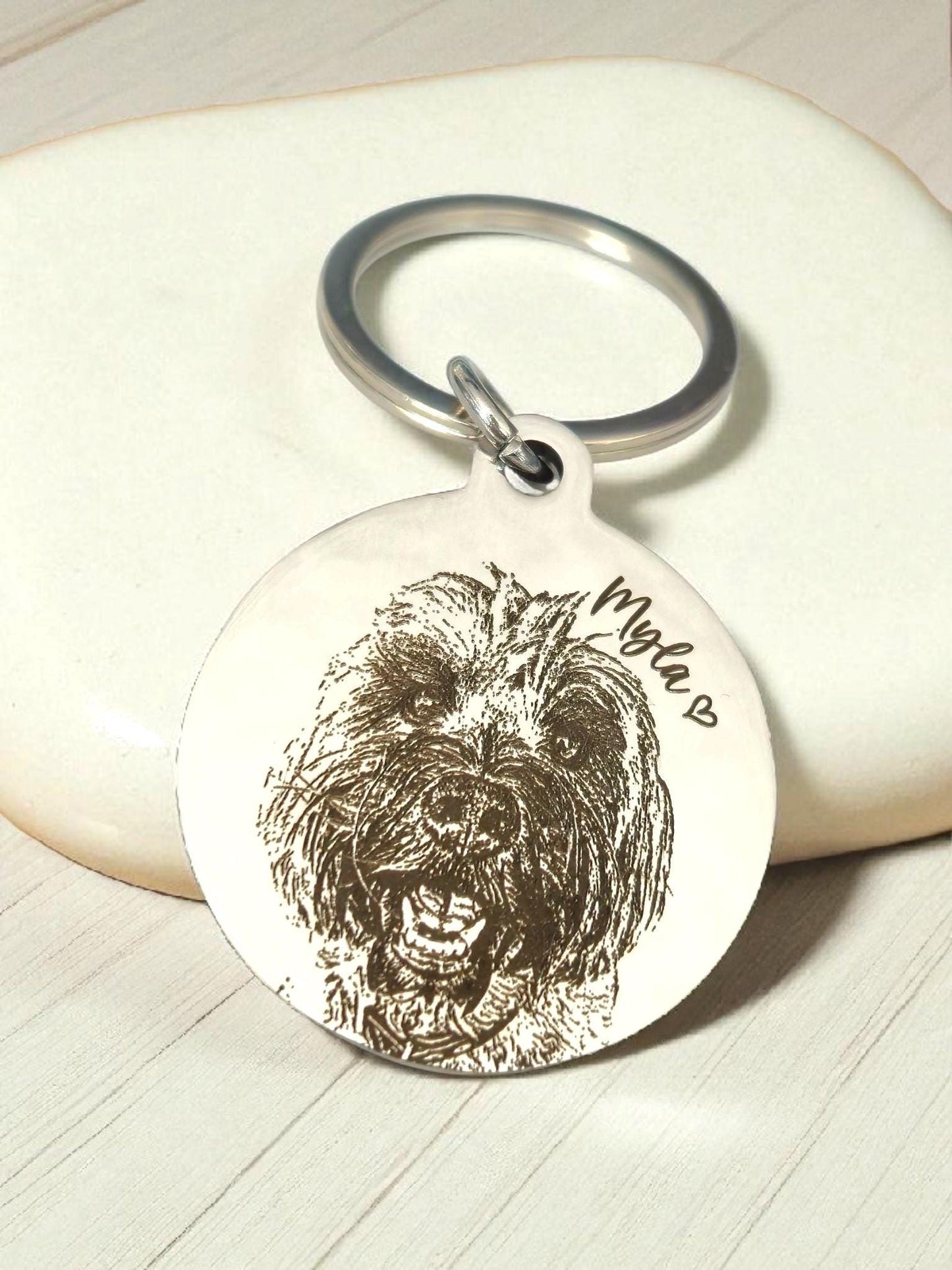 Custom Memory Keyring – Engraved Keychain with Your Photo, Unique Memorial Gift, Anniversary or Birthday Present