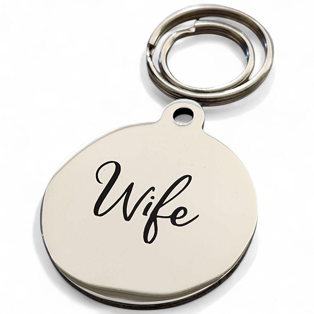 Adult Content – Custom Engraved Stainless Steel BDSM Token / Kinky Charm – 15mm, 20mm, 25mm, 30mm – Any Text & Symbol