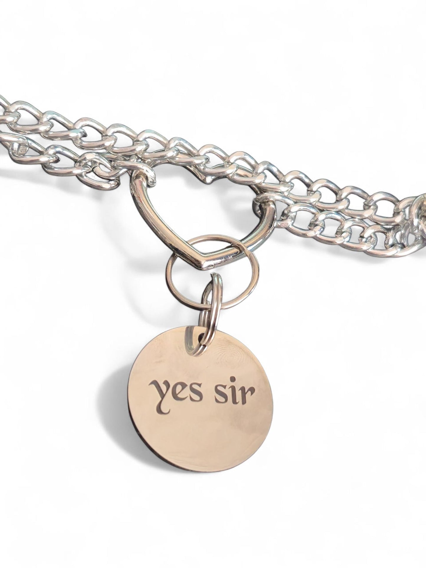 Adult Content – Custom Engraved Stainless Steel BDSM Token / Kinky Charm – 15mm, 20mm, 25mm, 30mm – Any Text & Symbol