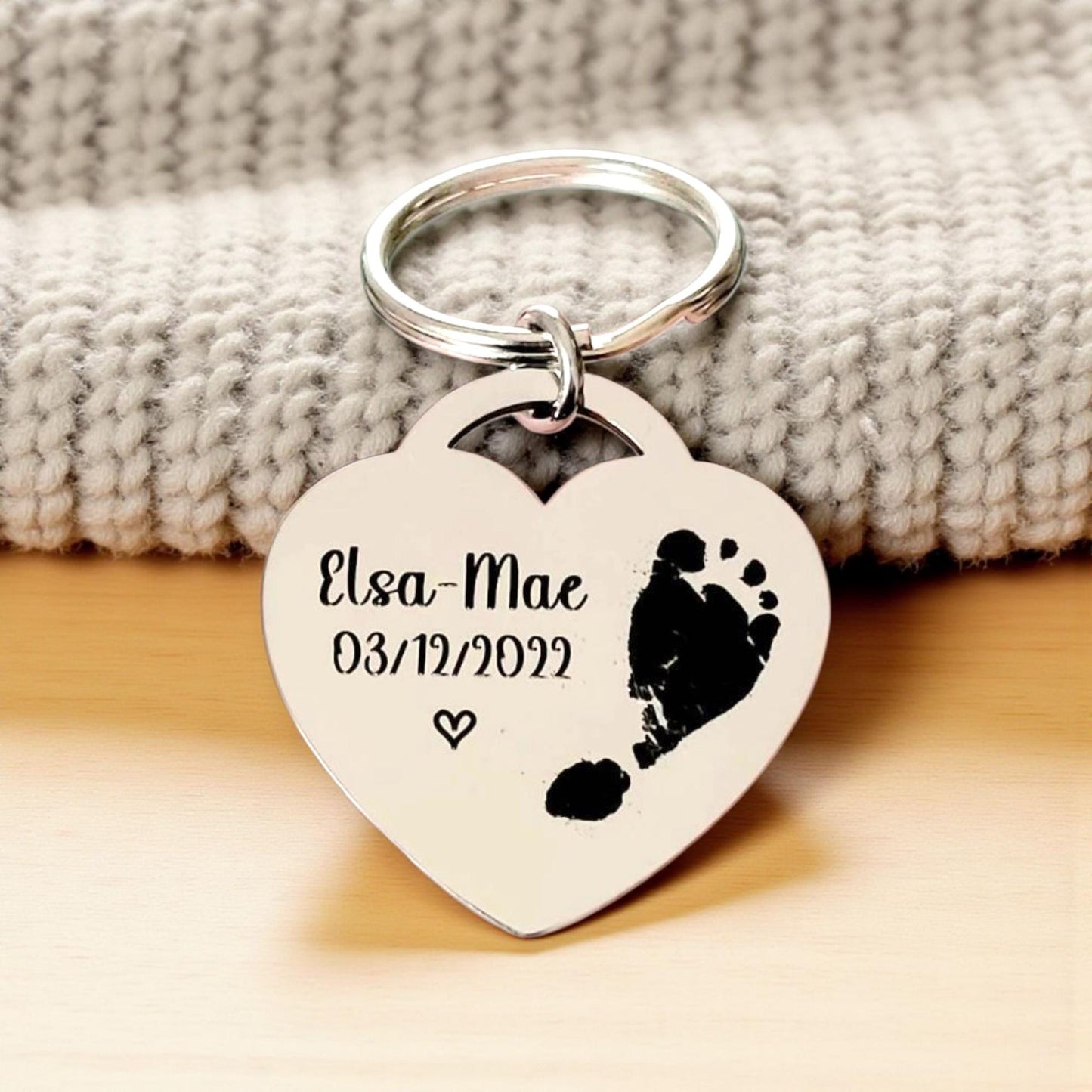 Actual handprint,  footprint or fingerprint keyring. From any photo.