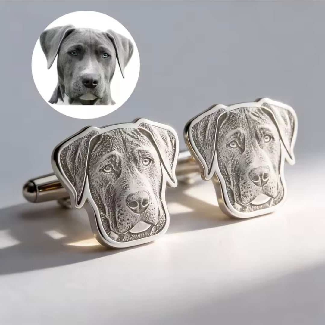 Actual photo custom cut CUFFLINKS