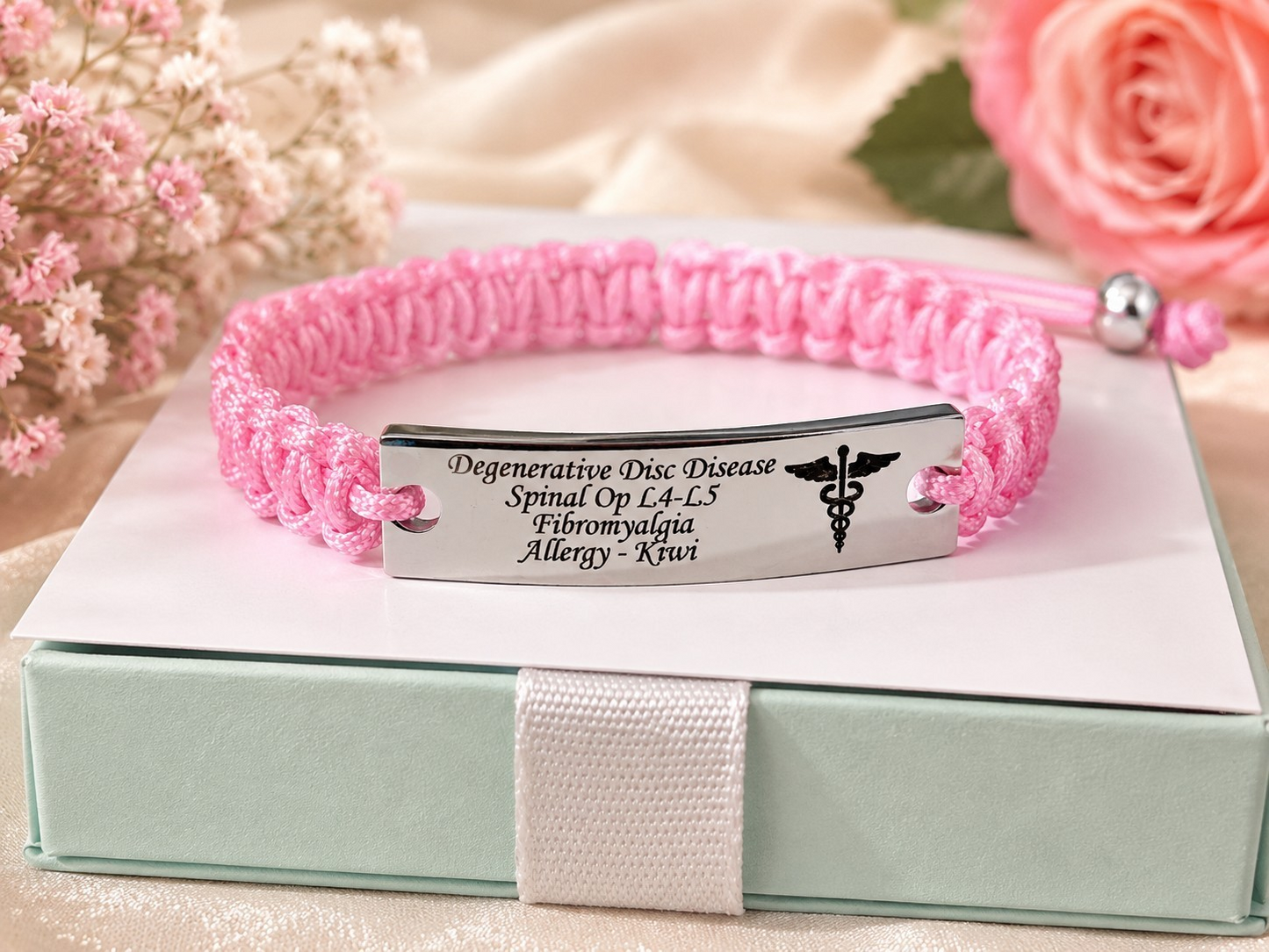Adjustable unisex personalised adjustable bracelet,  any text can be engraved.