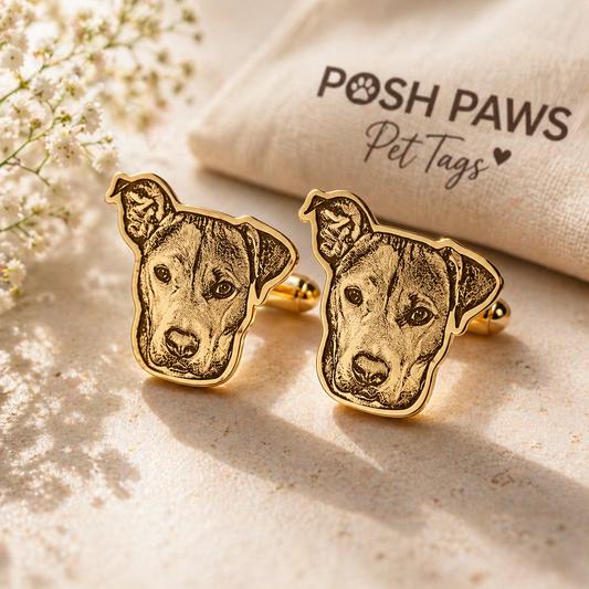 Actual photo custom cut CUFFLINKS