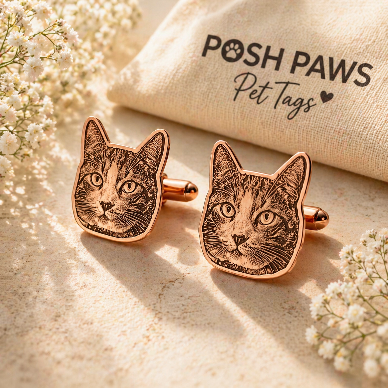 Actual photo custom cut CUFFLINKS