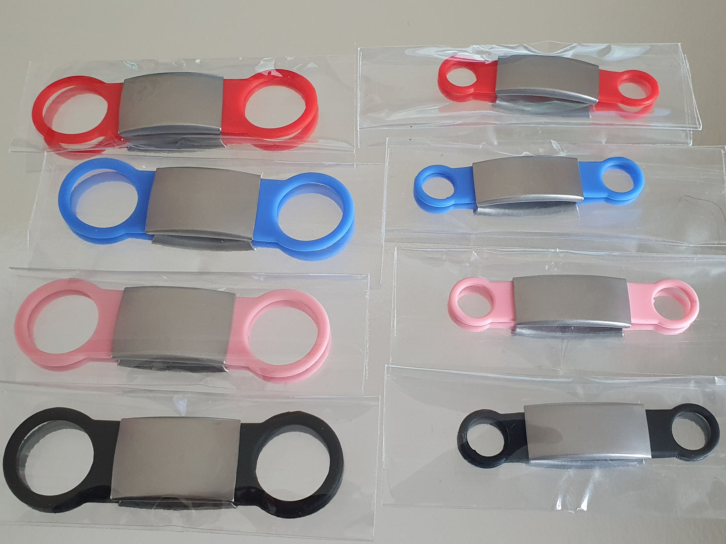 Silicone slide on dog ID tag - BLACK