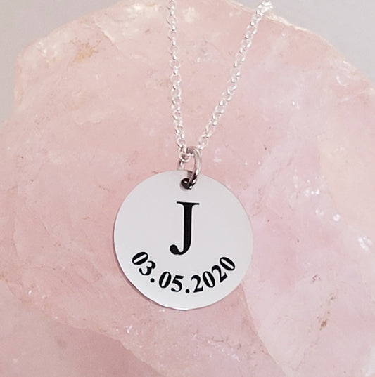 Name and D.O.B necklace.