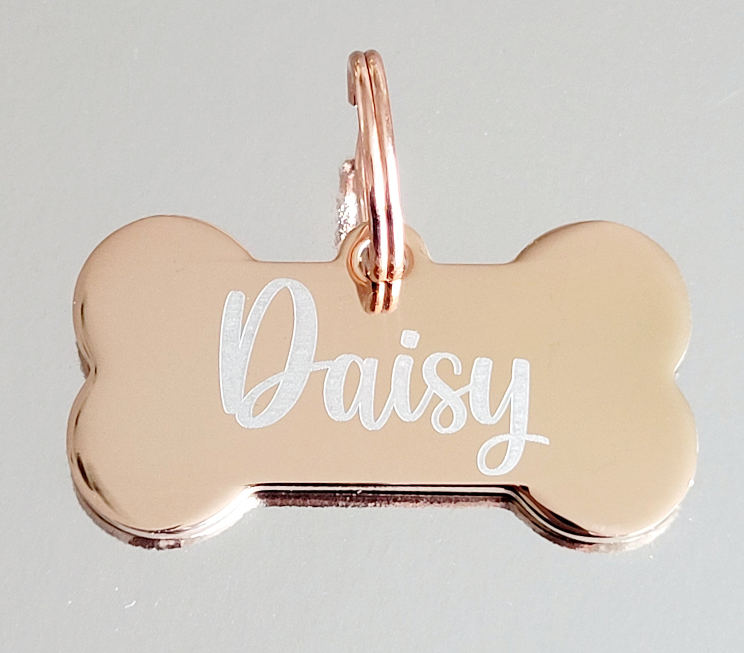 Bone design bone ID Tag. Laser engraved