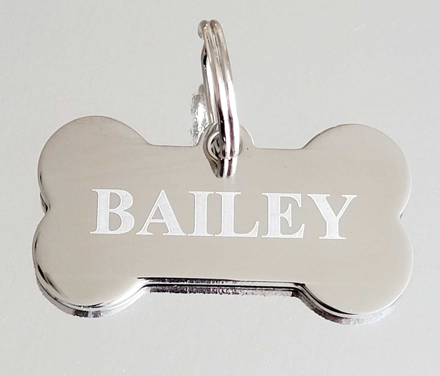 Simple design bone ID Tag. Laser engraved