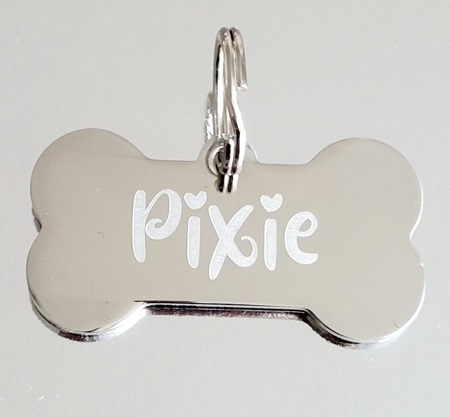 Bone design bone ID Tag. Laser engraved