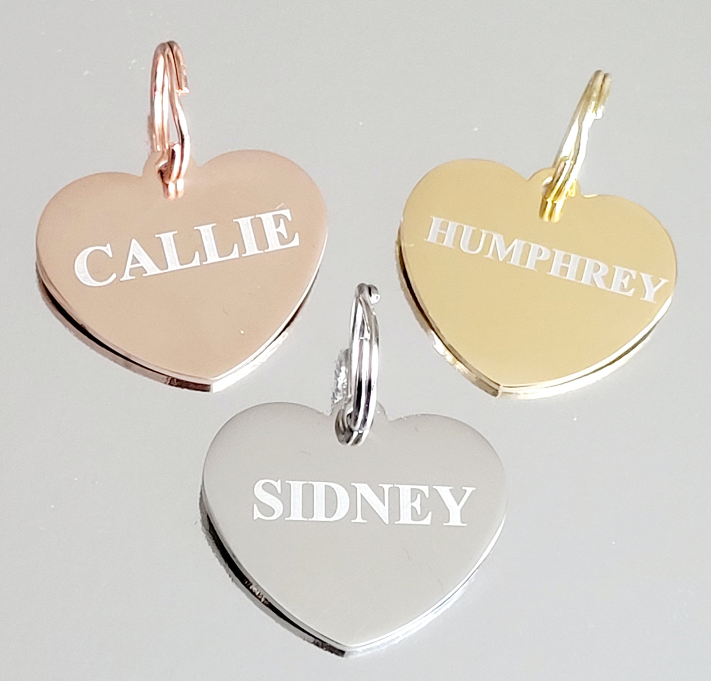 Laser Engraved stainless steel heart