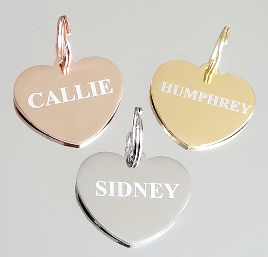 Laser Engraved stainless steel heart
