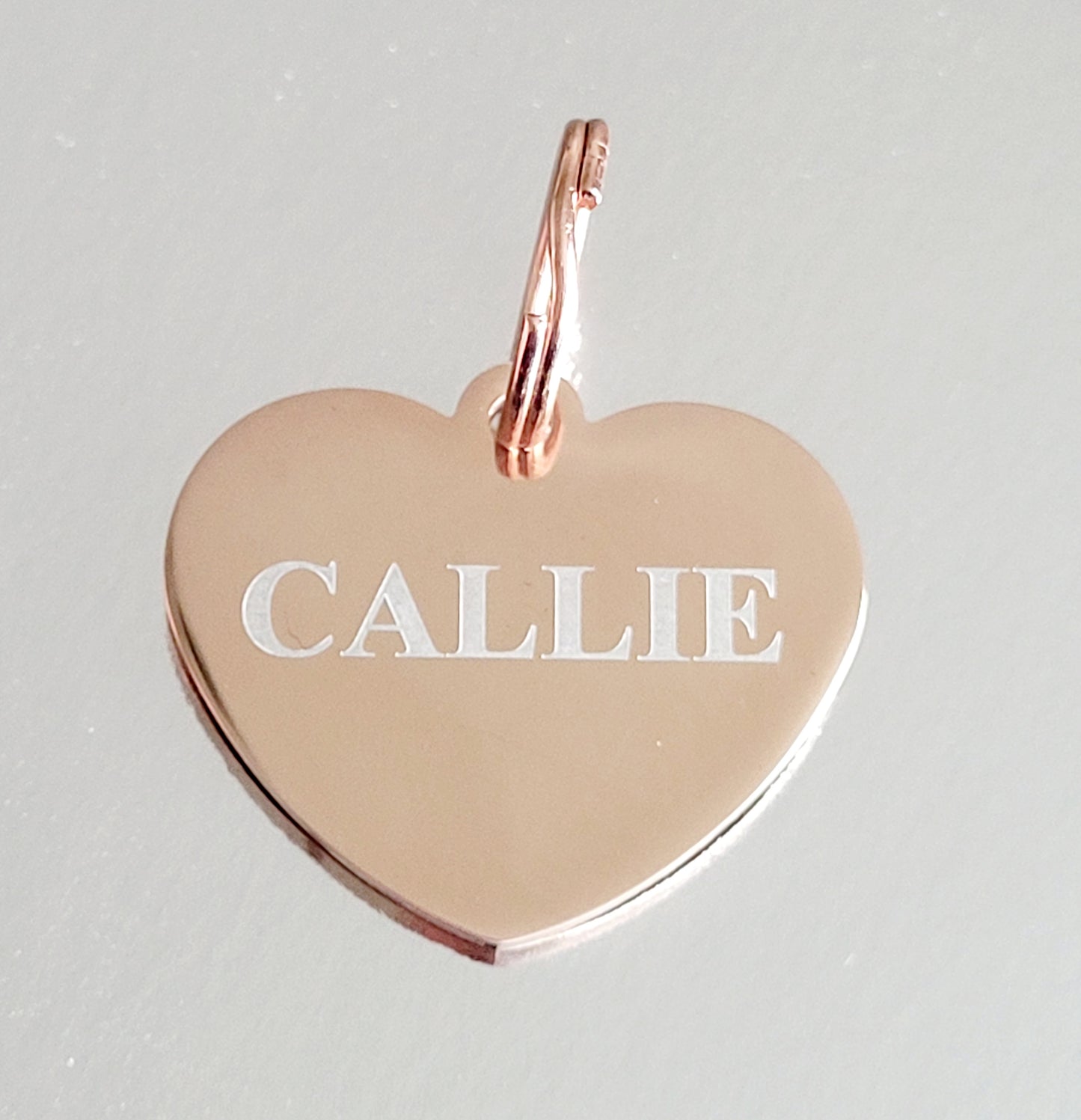 Laser Engraved stainless steel heart