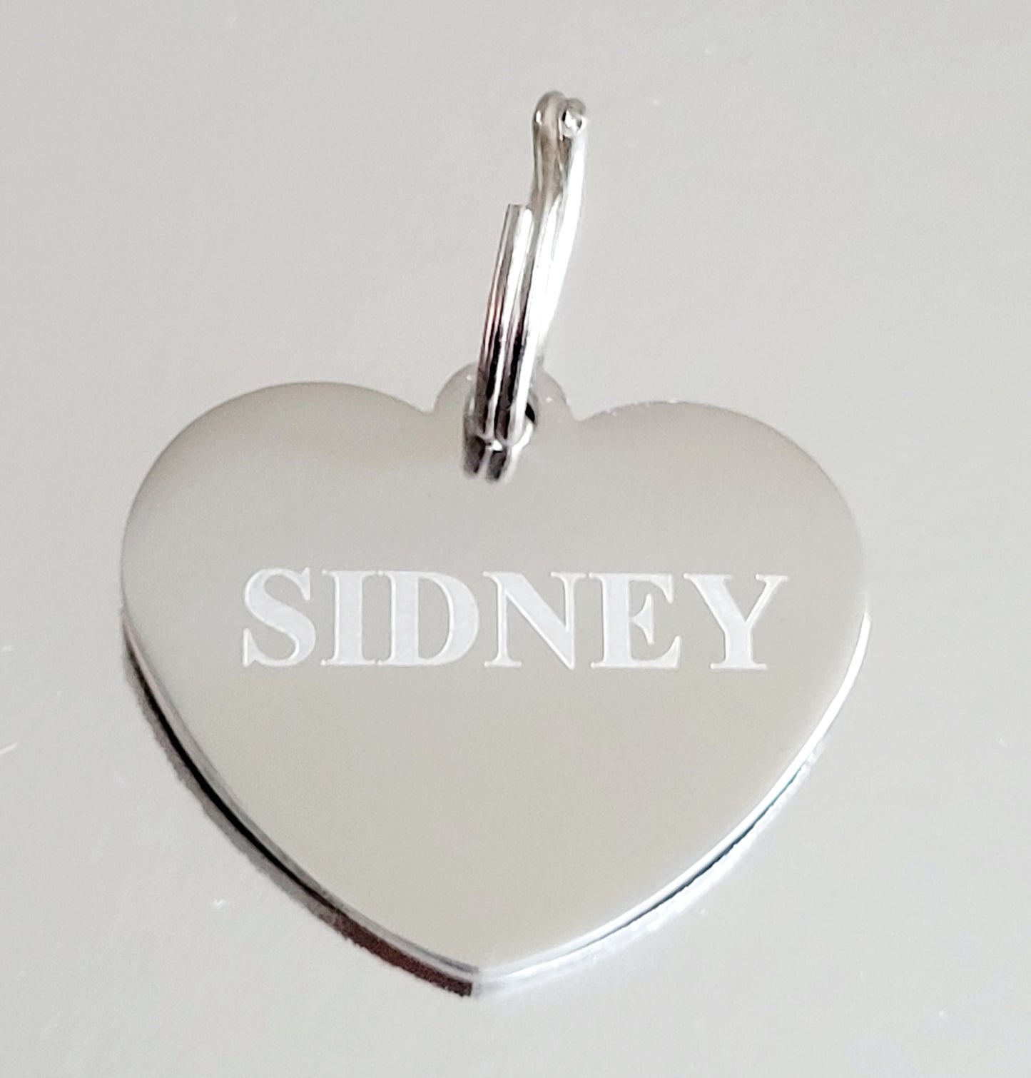 Laser Engraved stainless steel heart