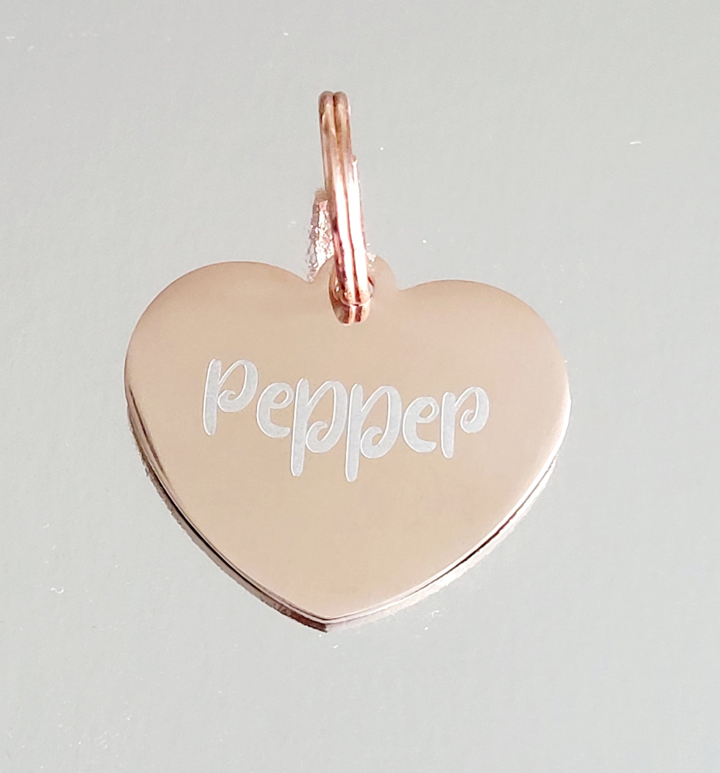 Laser Engraved stainless steel heart