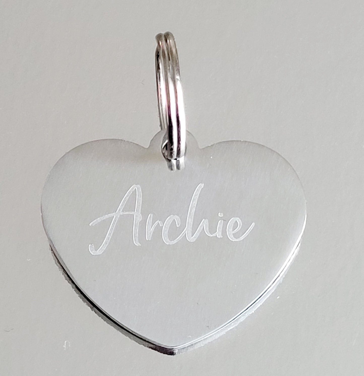 Laser Engraved stainless steel heart