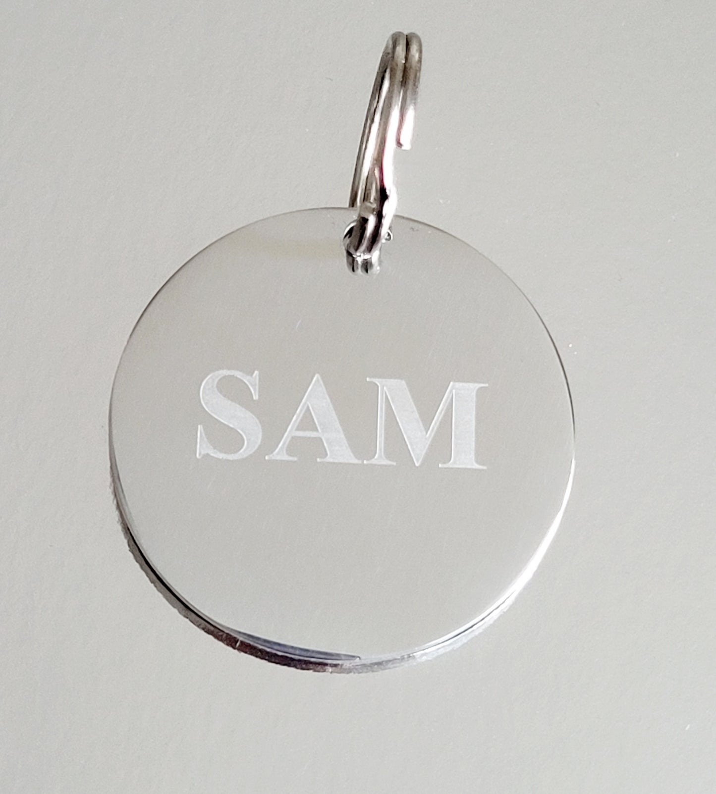 Laser Engraved stainless steel disk ID tag