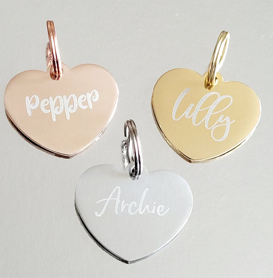 Laser Engraved stainless steel heart