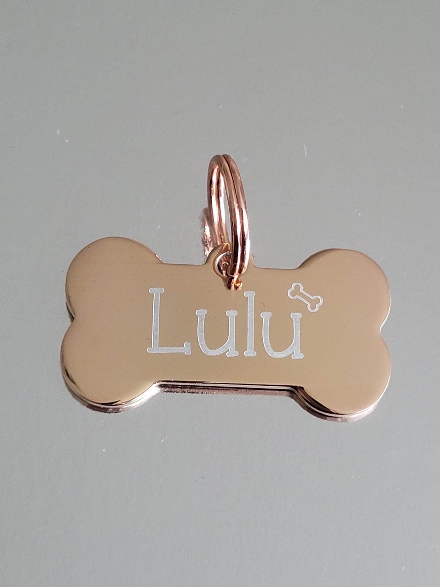 Bone design bone ID Tag. Laser engraved