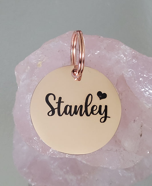 Laser Engraved stainless steel disk tag