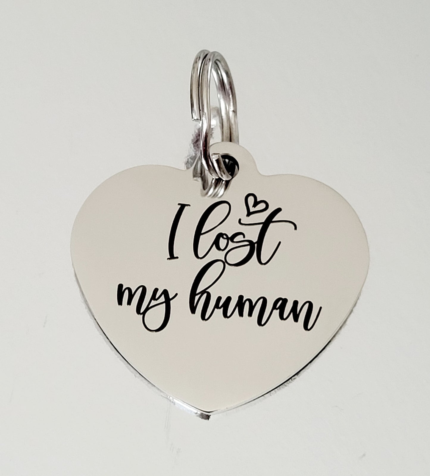 Laser Engraved stainless steel heart