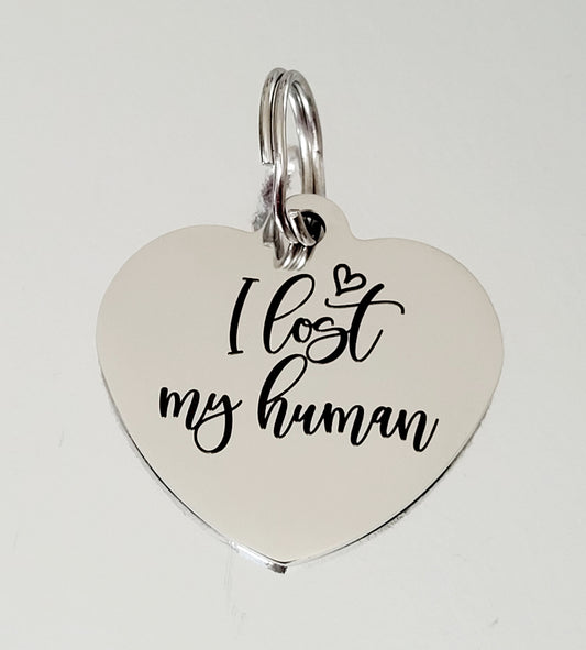 Laser Engraved stainless steel heart