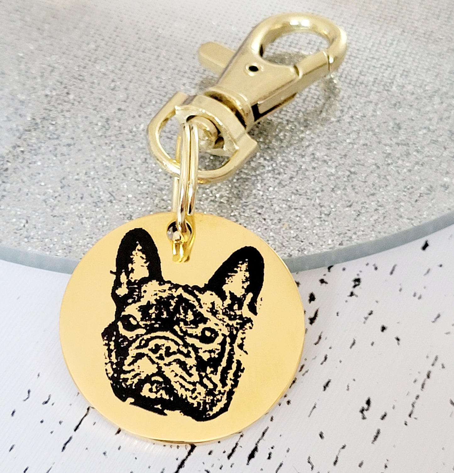 Photo Engraved stainless steel disk ID tag