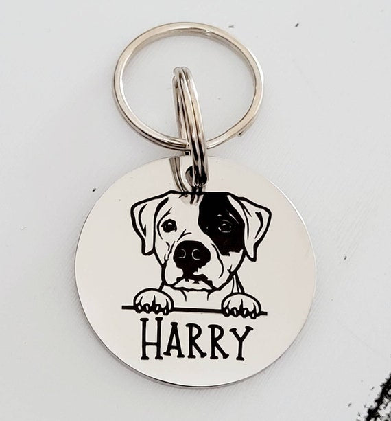 Staffy Pet ID tags, various options