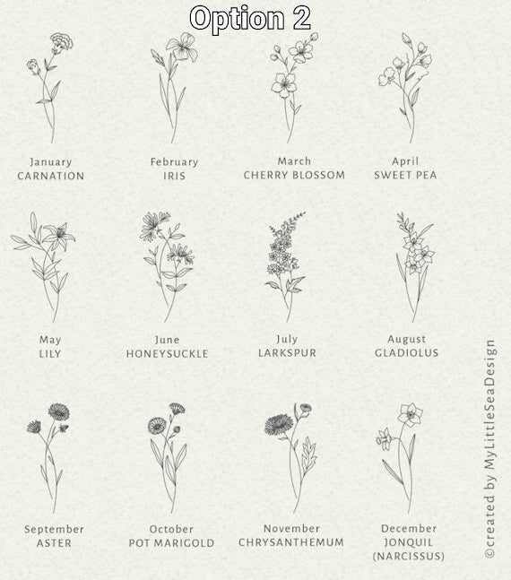 Birth flower keyring, with personalised message and gift box.